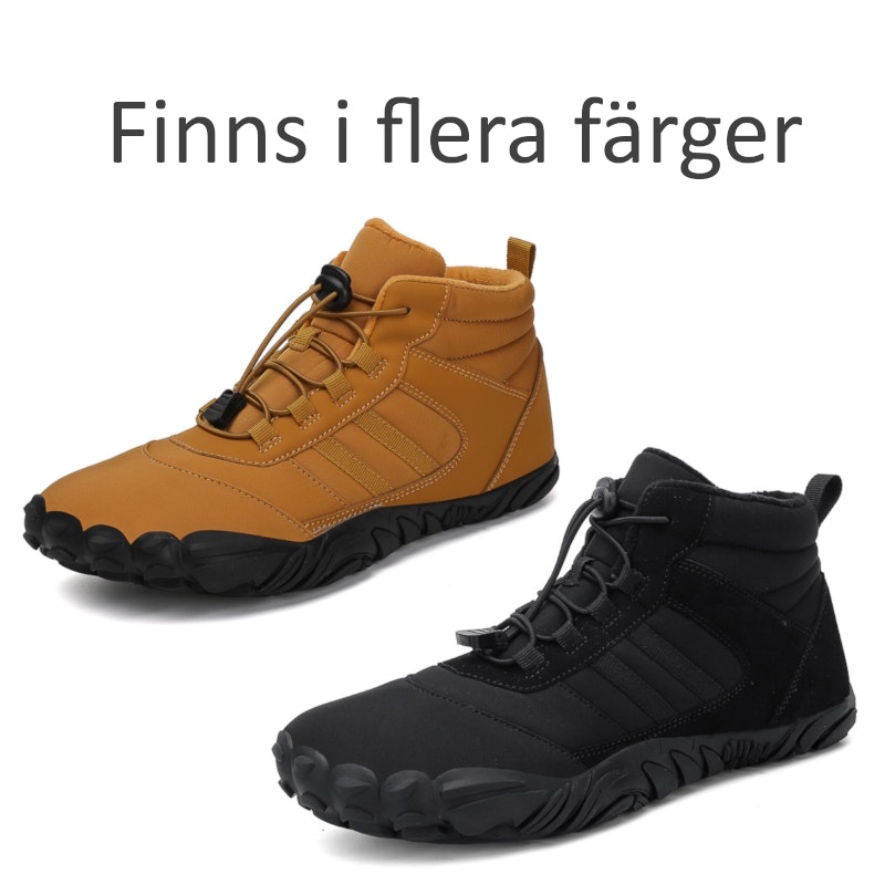 Barfotaskor vattenavvisande, fodrade SVART