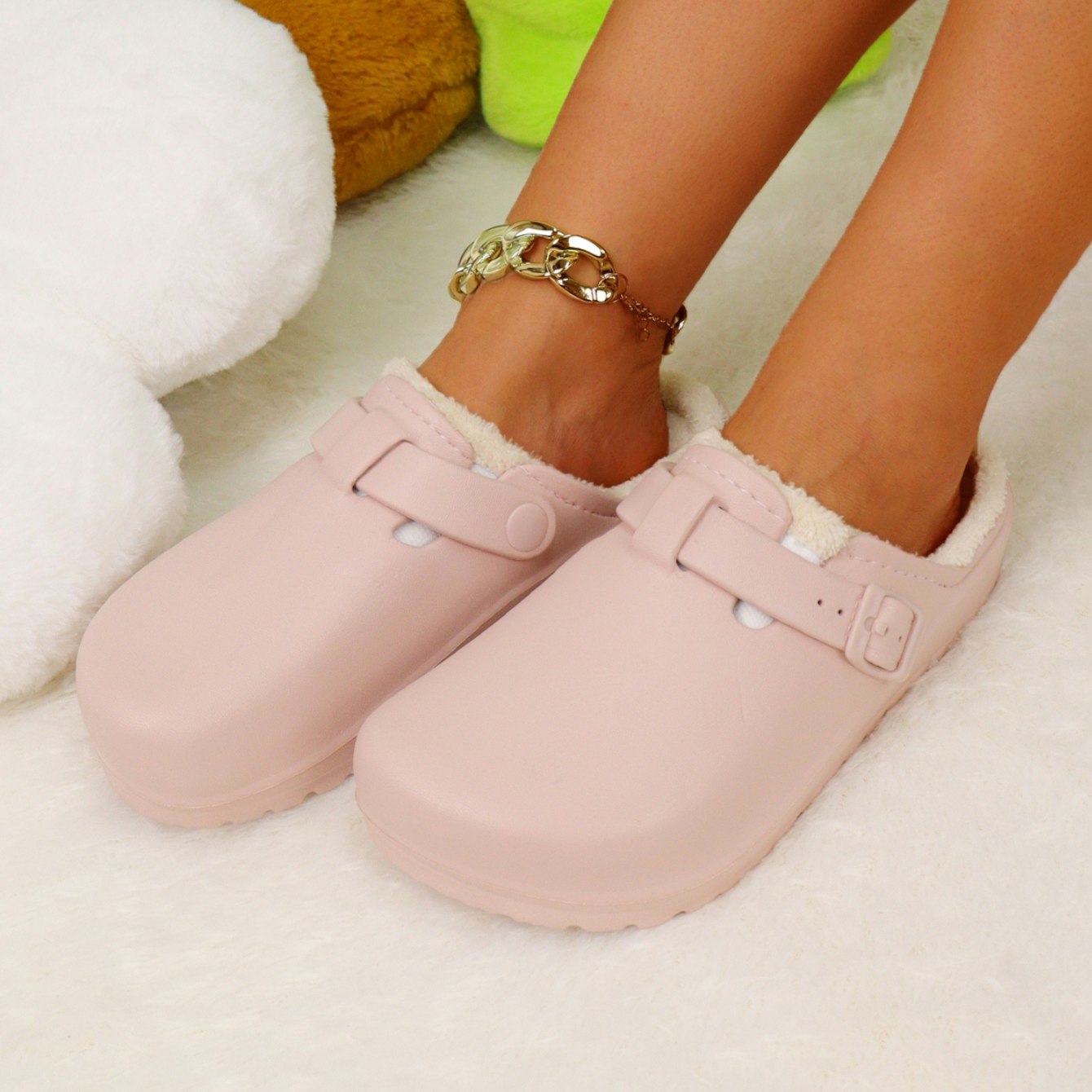 Premium fodrade justerbara cloud tofflor ROSA
