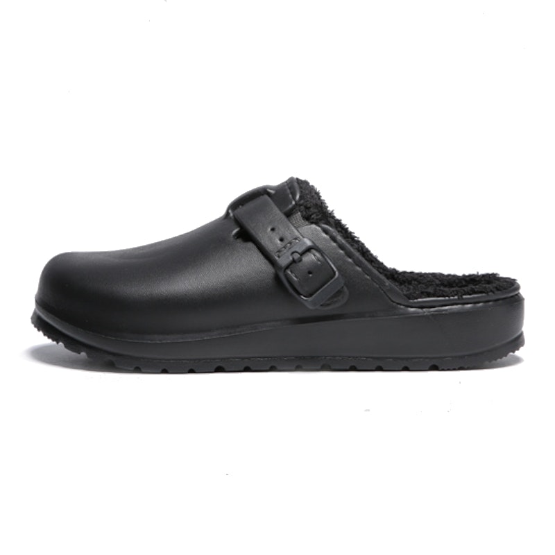 Premium fodrade justerbara cloud tofflor SVART
