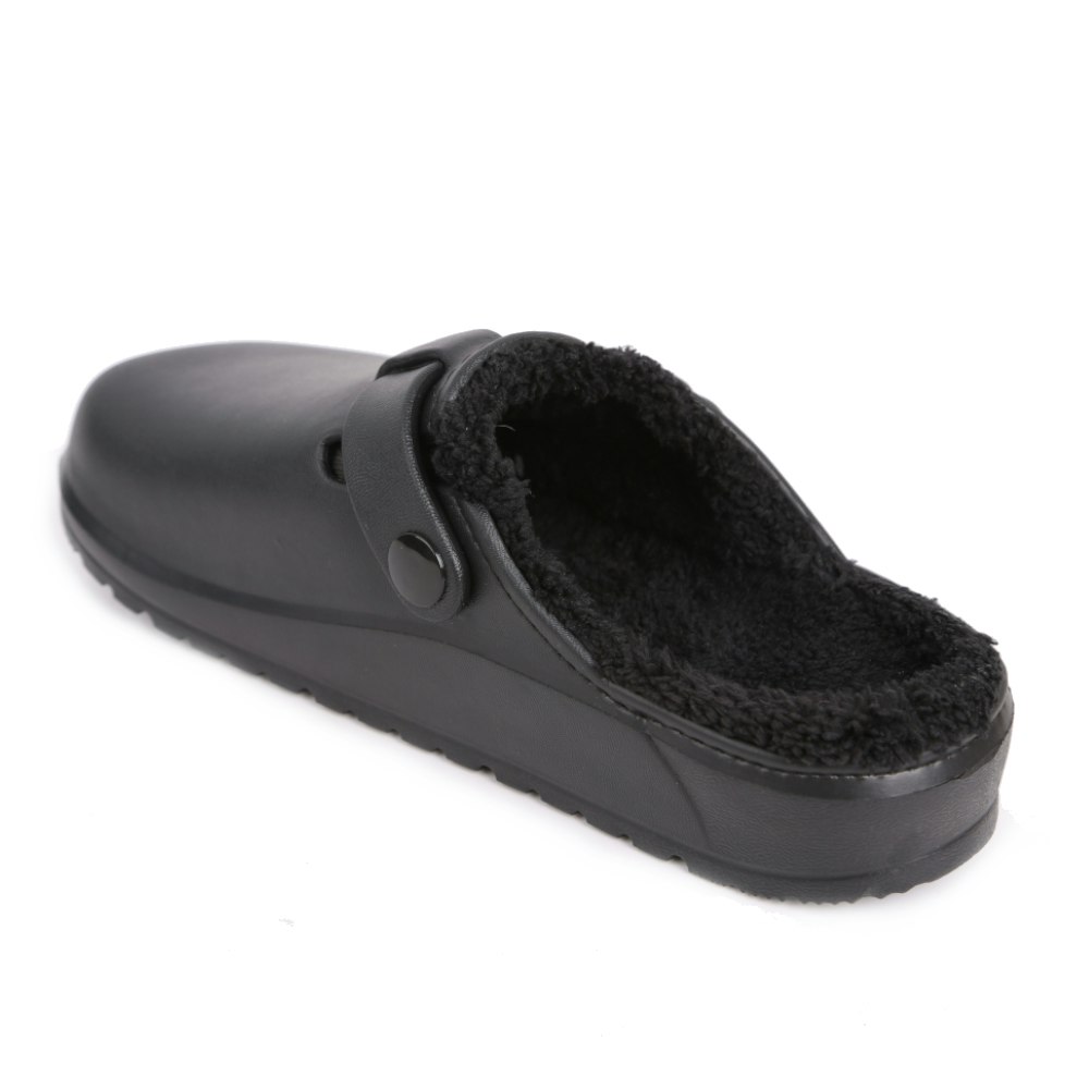 Premium fodrade justerbara cloud tofflor SVART