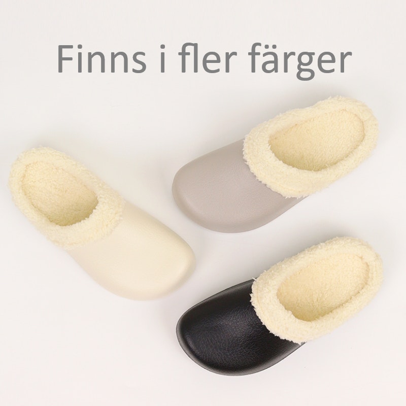 Premium fodrade cloud tofflor GRÅ