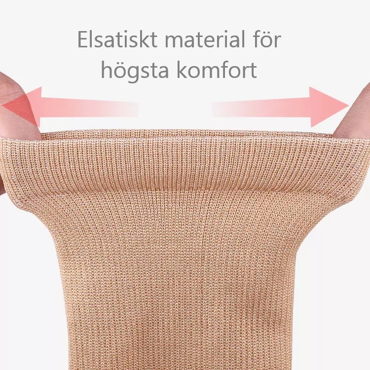 Stödstrumpor Komfort, Klass 1, 15-21mmHg SVART/BRUN