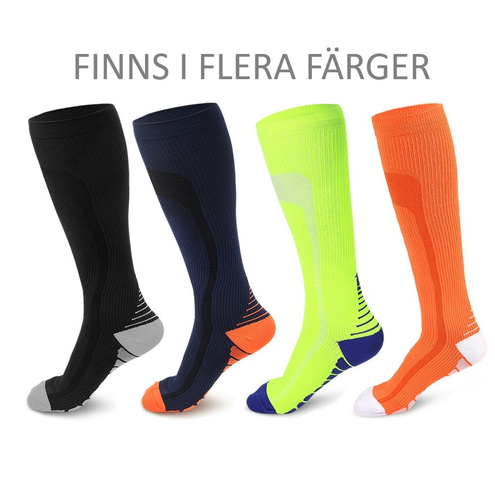 Stödstrumpor Aktiv Klass 1, 15-21mmHg, BLÅ/ORANGE