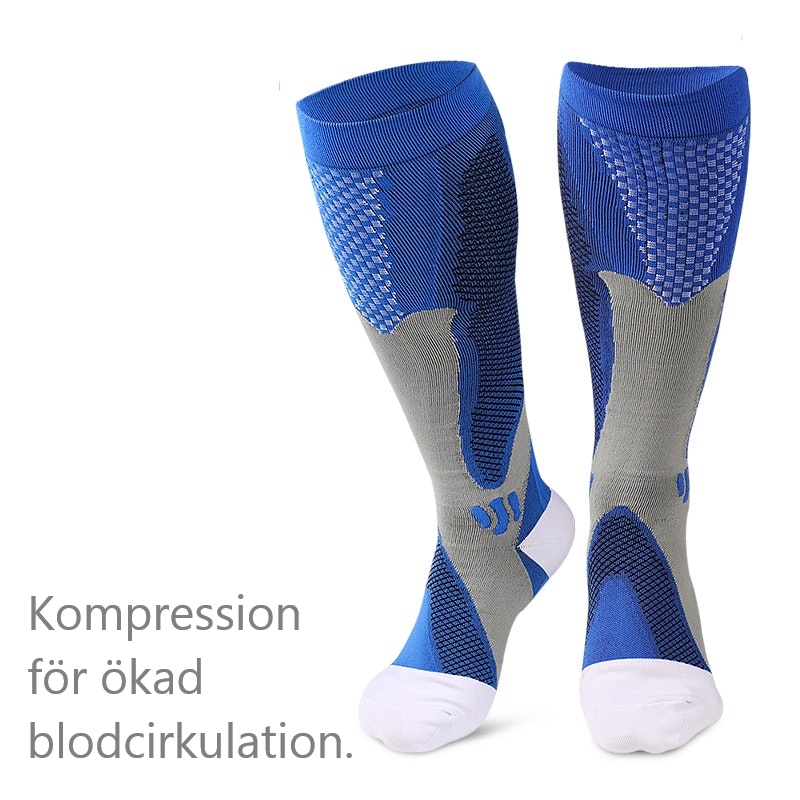 Stödstrumpor Sport, Klass 1, 15-21mmHg, BLÅ