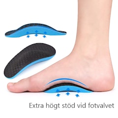 Skoinlägg, mjukt eva-skum, högt fotvalvsstöd 2st