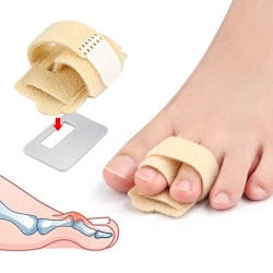 Hammartå stabiliserande band med stöd