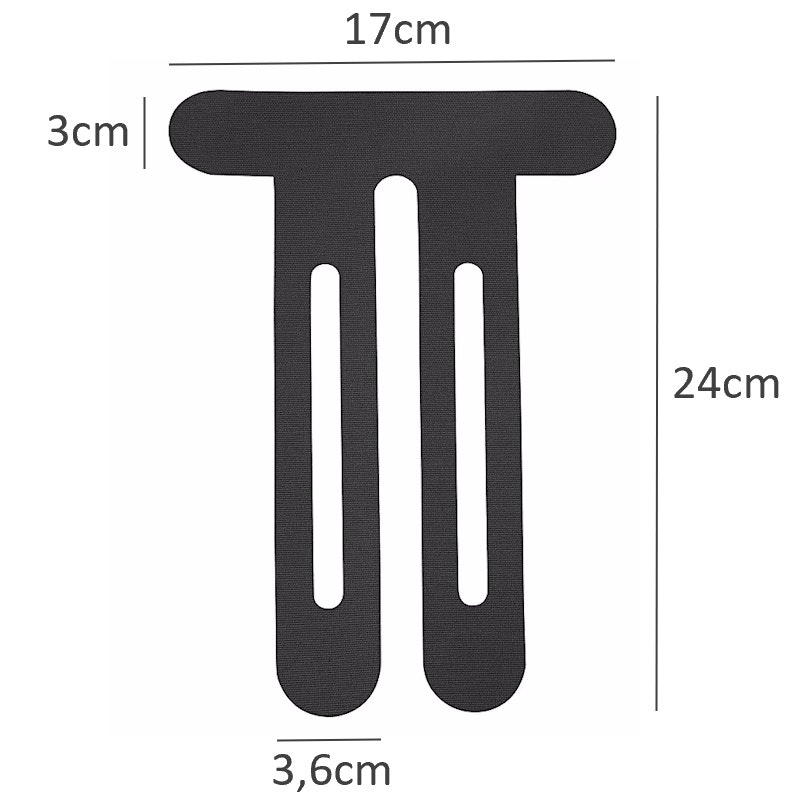 Kinesiologitejp knä, färdigskuren SVART