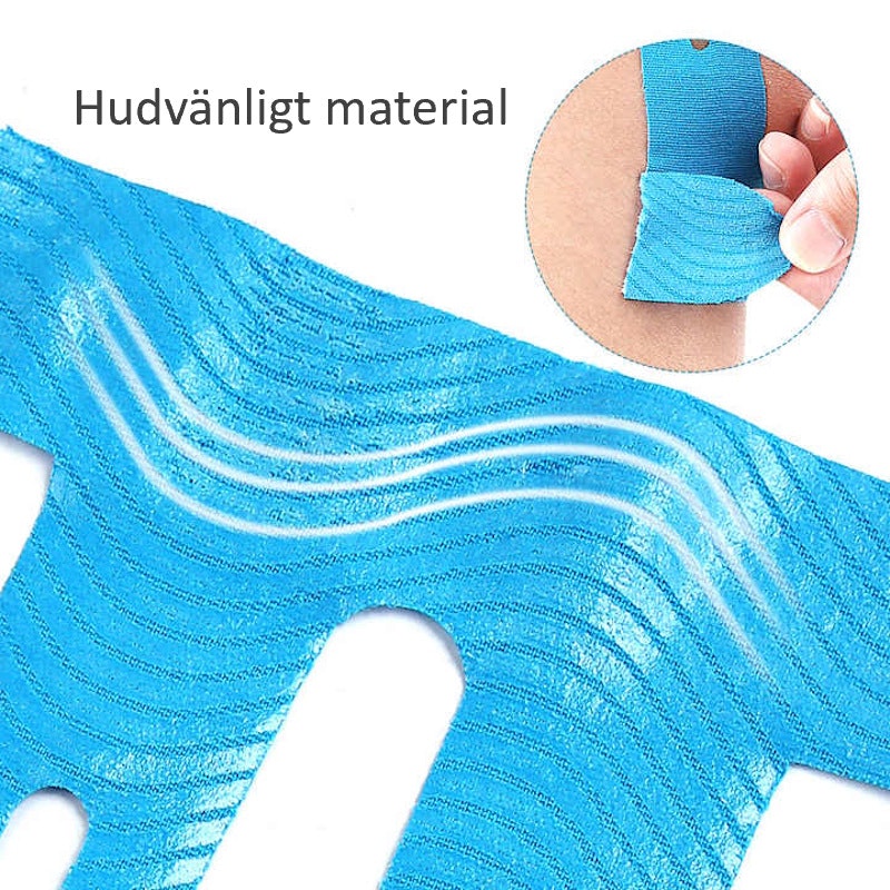 Kinesiologitejp knä, färdigskuren SVART
