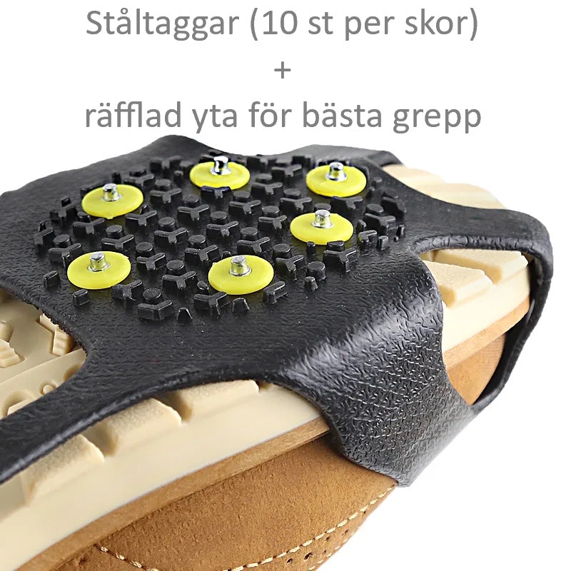 Broddar, halkskydd, 10 taggar