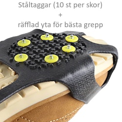 Broddar, halkskydd, 10 taggar