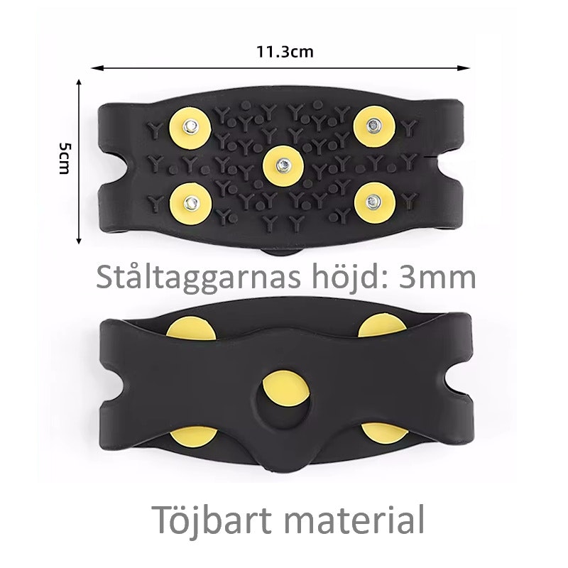 Broddar, halkskydd, 5 taggar