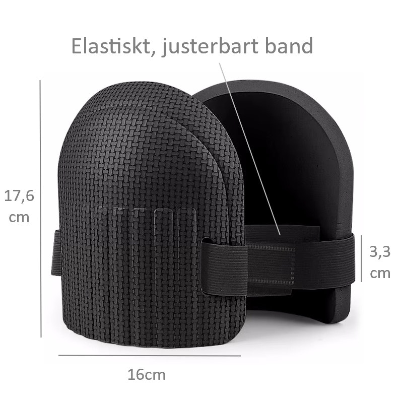 Knäskydd EVA-skum, fritid SVART
