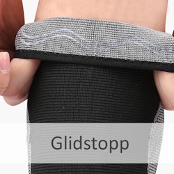 Stödstrumpor vader med glidstopp SVART 1st