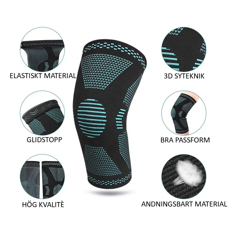 Knästöd, elastisk SVART/GRÖN