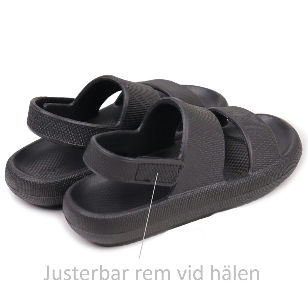Mjuka cloud sandaler BARN, SVART