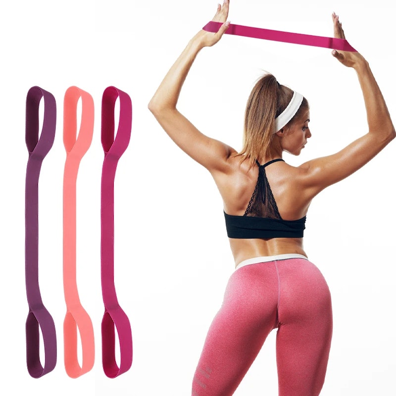 Träningsband kit, 3st resistance band  med handtag