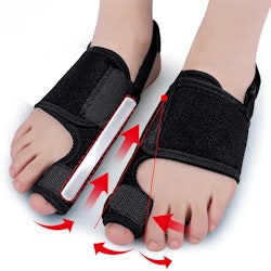 Hallux valgus korrigerande stödskena med justerbart band 1st