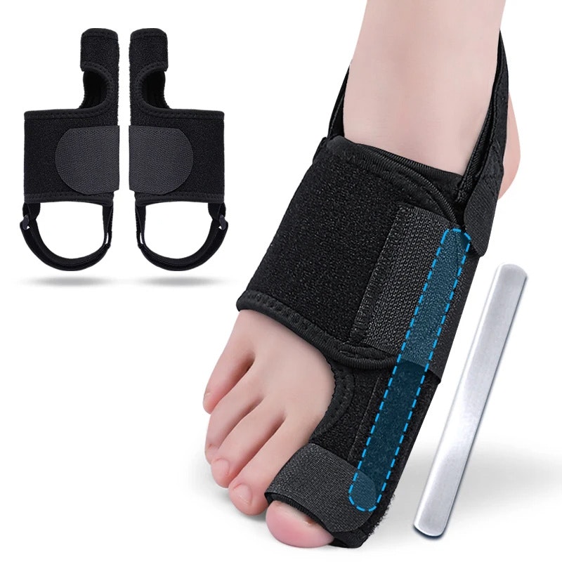 Hallux valgus korrigerande stödskena med justerbart band 1st