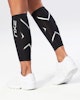 2XU Compression Calf Guards - Black/Black