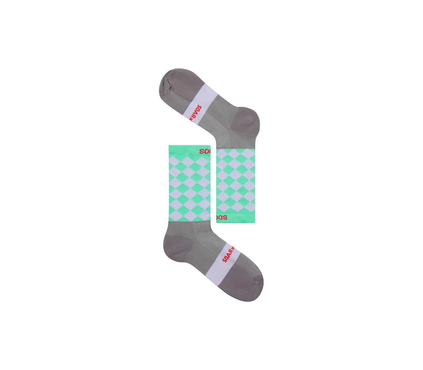 SOAR Diamond Crew Sock - Grey/Lilac