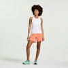 Saucony Stopwatch  Graphic Singlet (Dam) - White Graphic