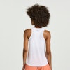 Saucony Stopwatch  Graphic Singlet (Dam) - White Graphic