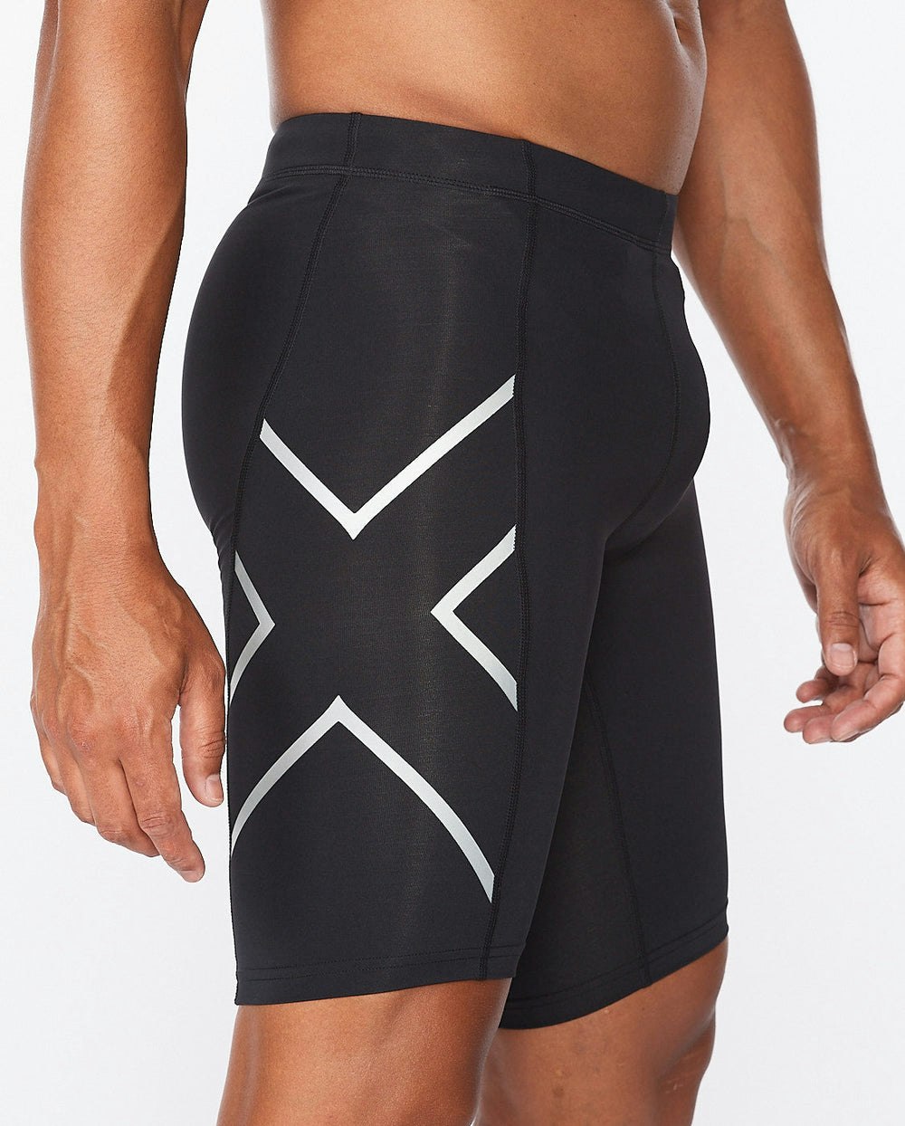2XU Core Compression Shorts - Black/Silver (Herr)