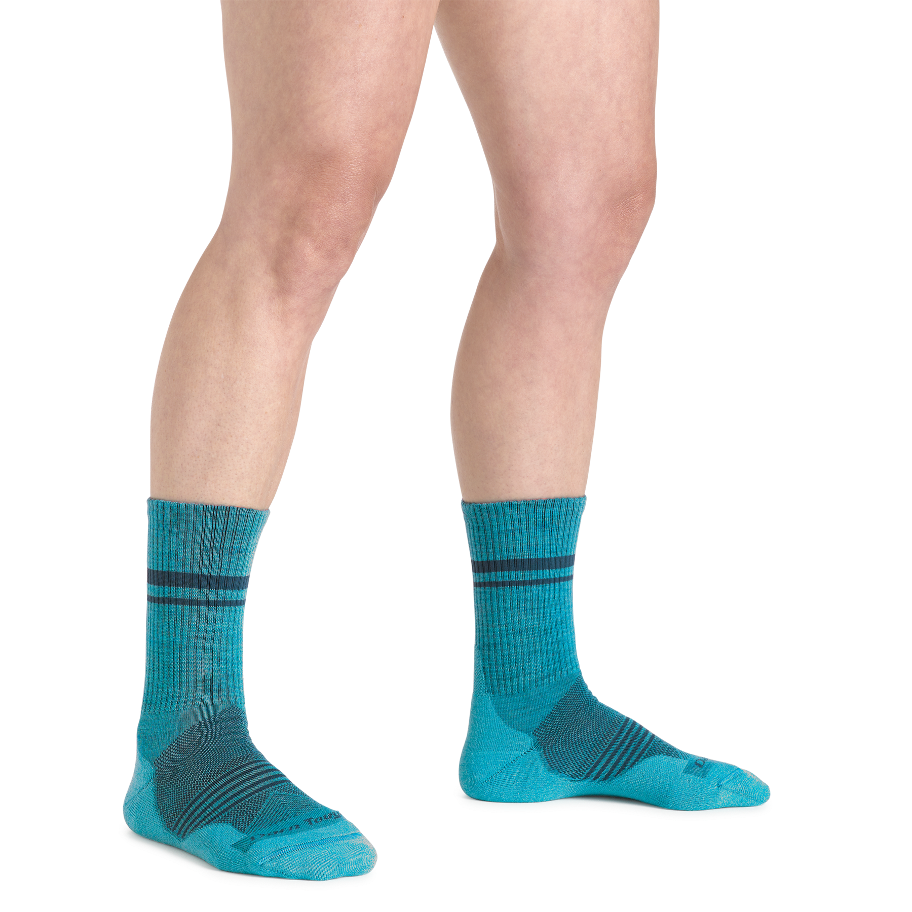 Darn Tough Element - Run Micro Crew Lightweight with cushion (Dam) - Cyan