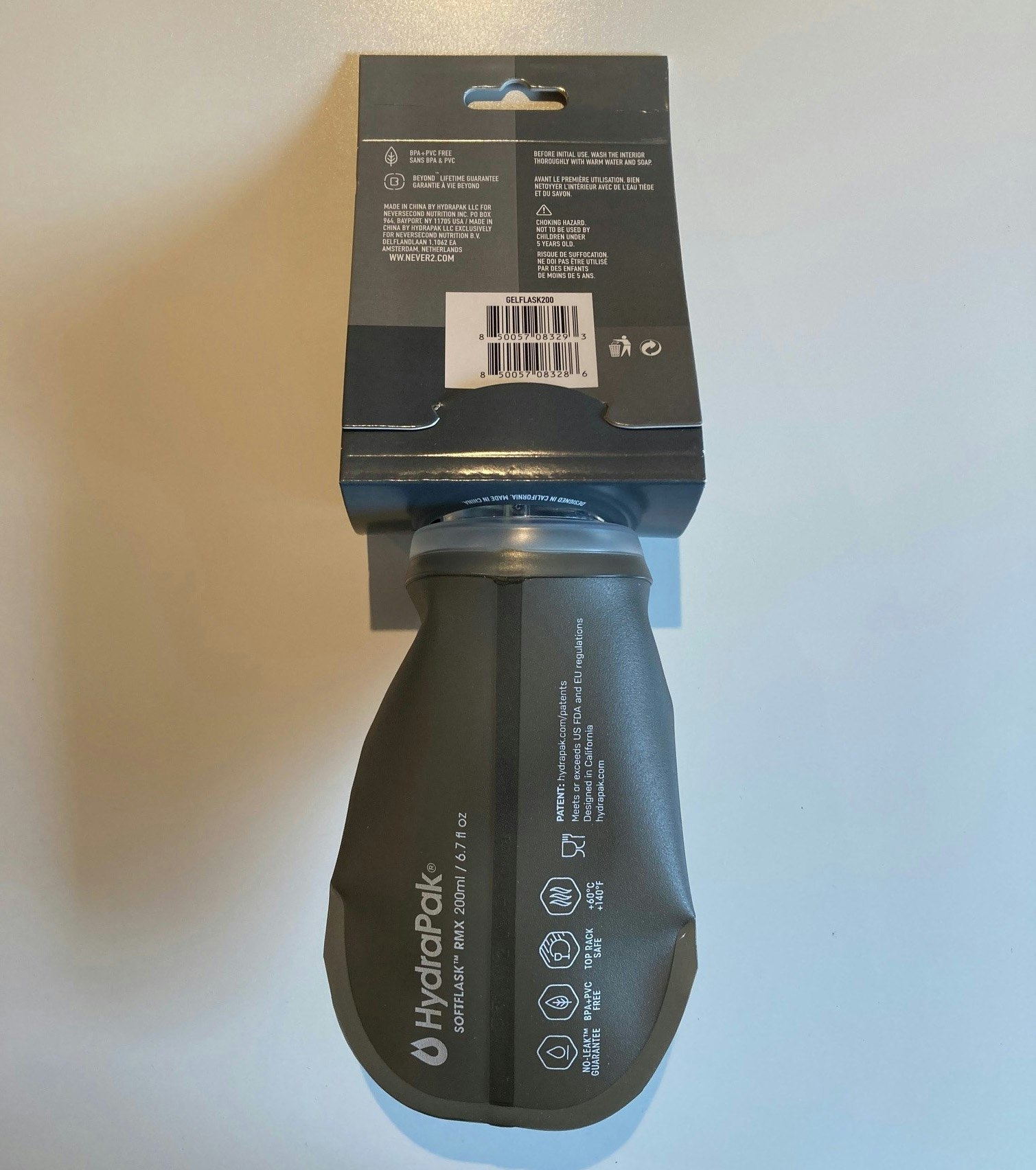 Neversecond x Hydrapak Gelflask200 200 ml Gel Soft Flask
