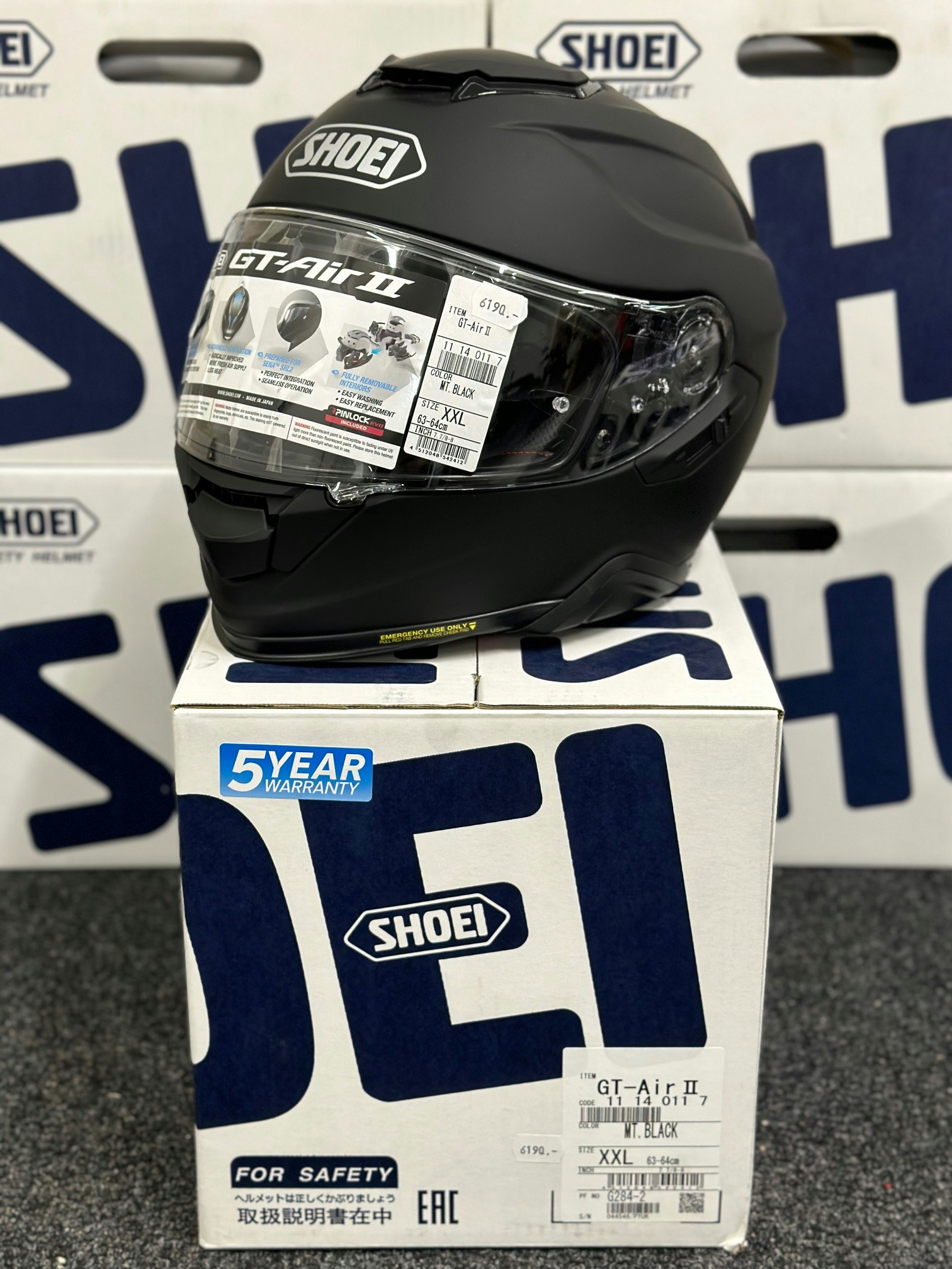 Shoei GT air 2 MT BLACK ( STORLEK XXL )