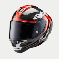 Alpinestars Hjälm Supertech R10 Element Svart/Carb/Fluo Röd/Vit