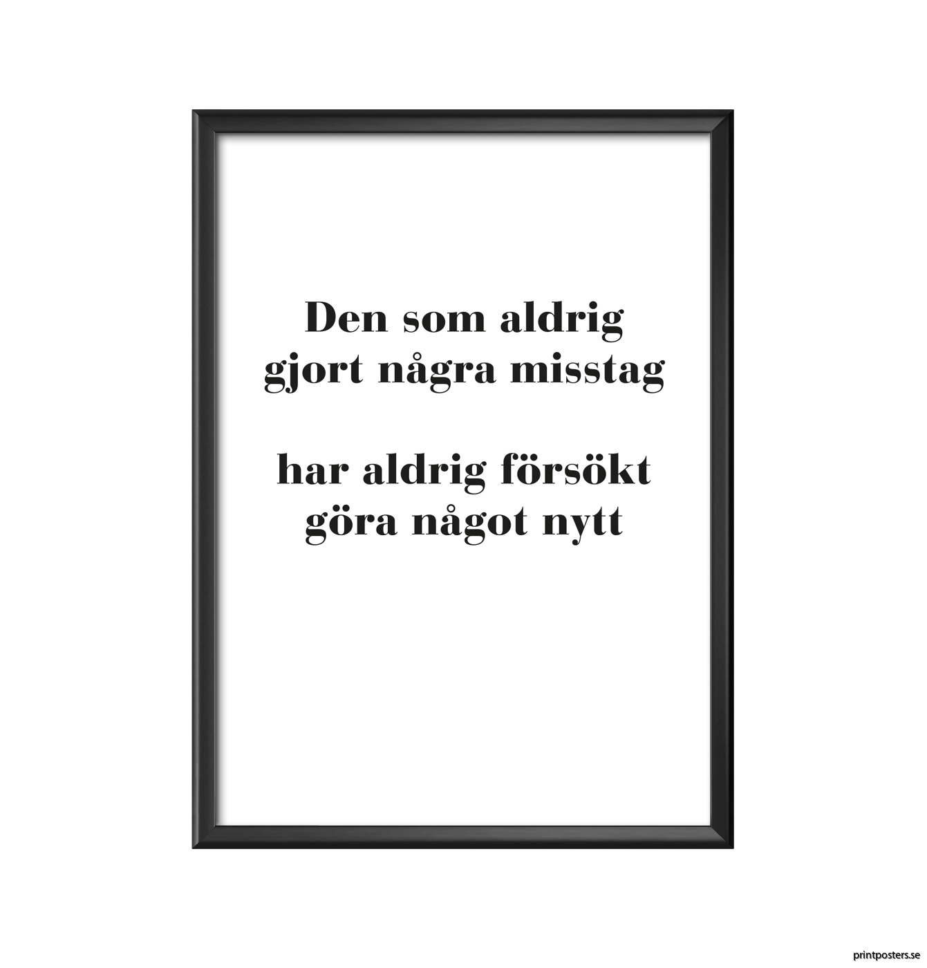 Den som aldrig gjort några misstag har aldrig försökt göra något nytt affisch print posters