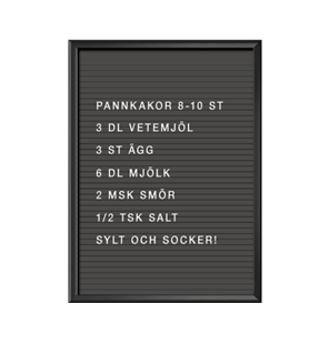 Affisch, print, poster med pannkaksrecept