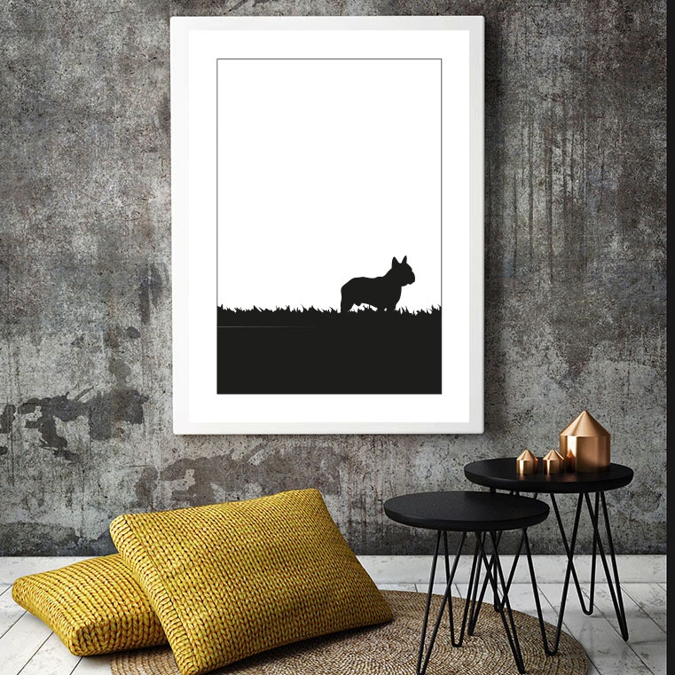 Fransk Bulldog "Fralla" poster 30x40 cm