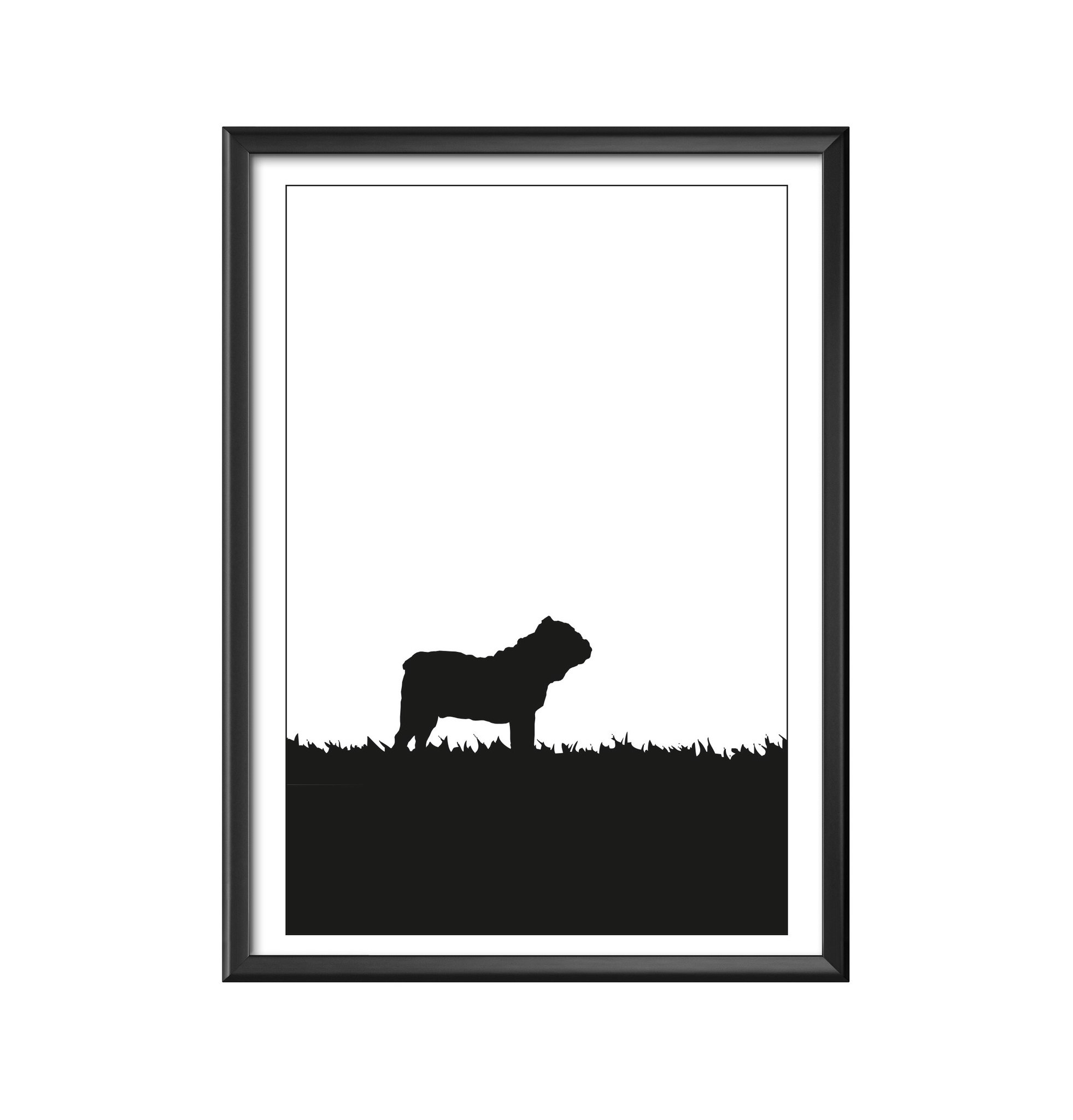 Engelsk Bulldog poster 30x40 cm