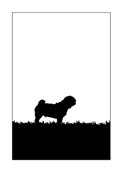 Mops poster 30x40 cm