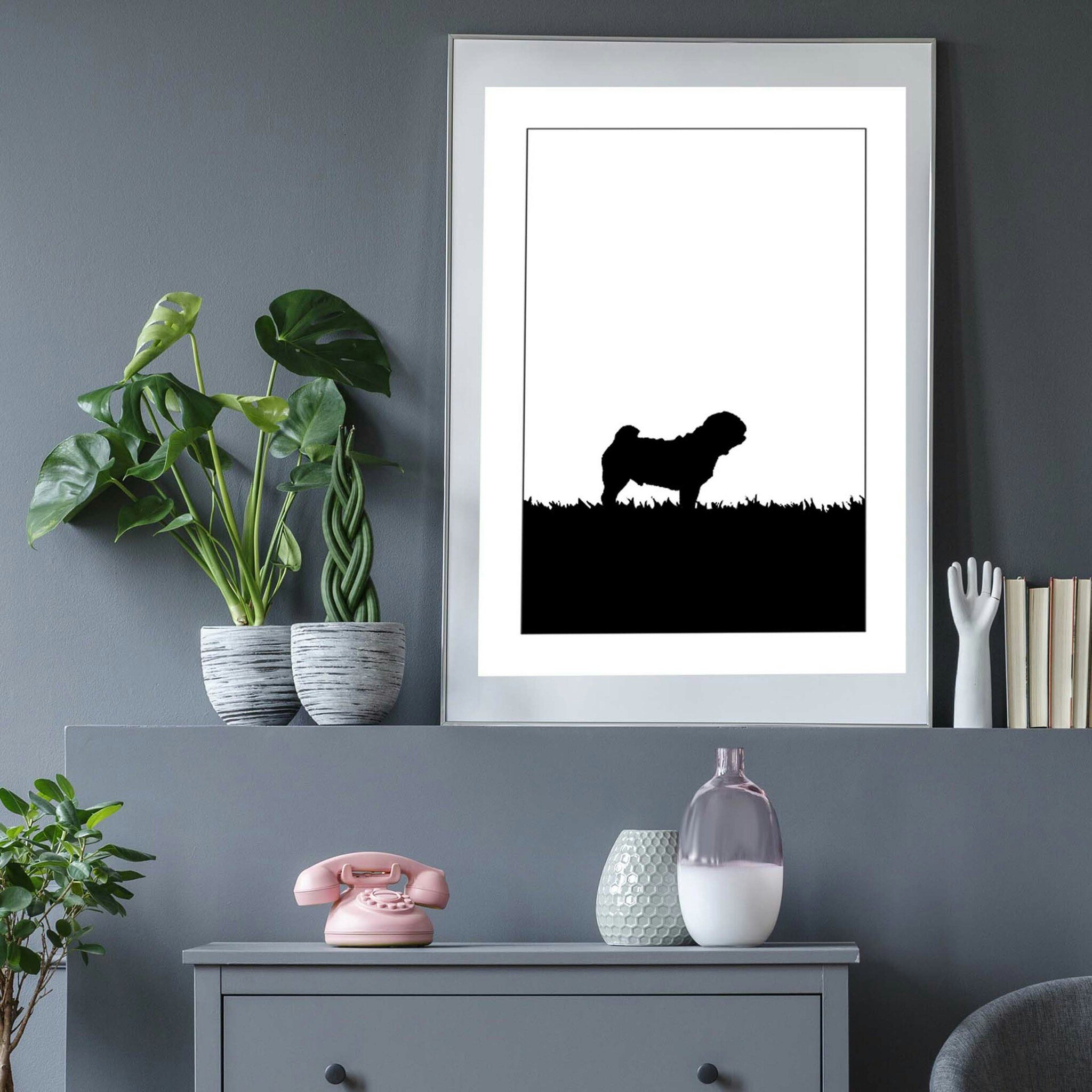 Mops poster 30x40 cm