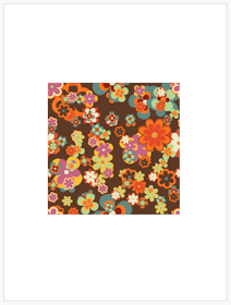 Flowers on brown