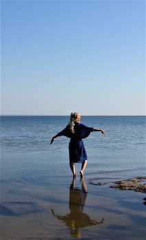 Blå Strand kimono