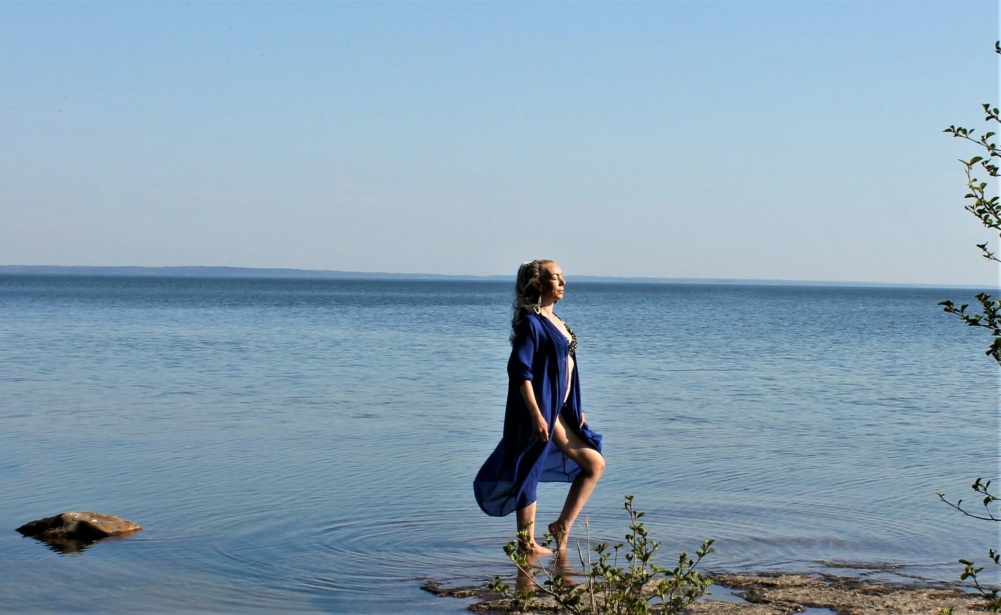 Blå Strand kimono