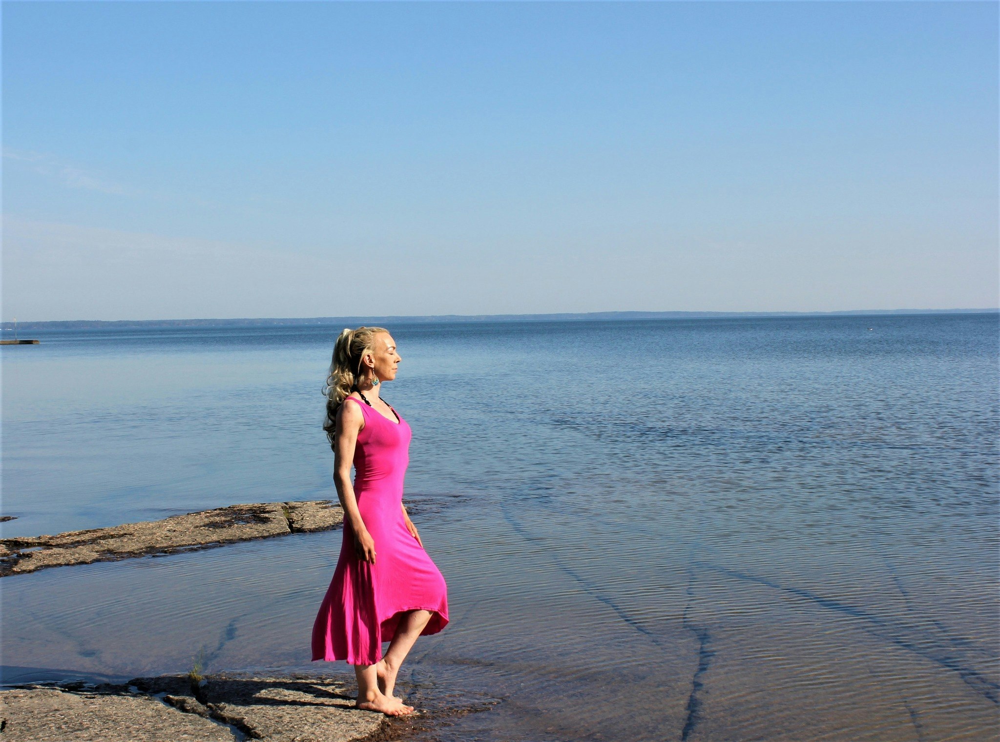 Rosa strandklänning