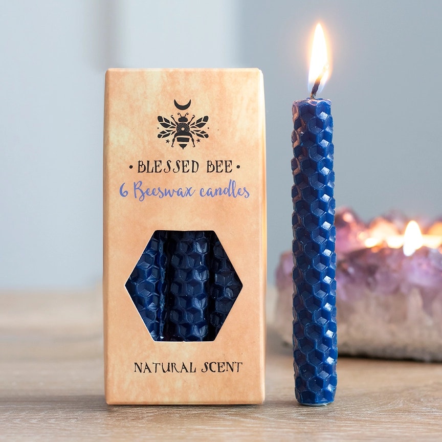 Blå "visdom" bivax Magic Spell Candles