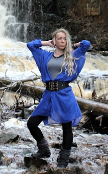 Blå Strand kimono