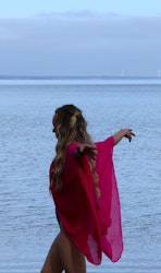 Stor rosa underbar Sjal