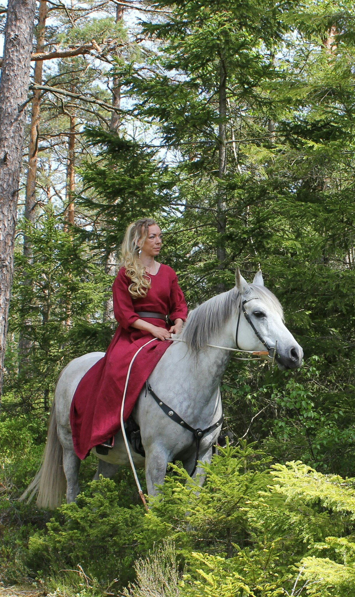 röd viking vikinga vikings klänning dress