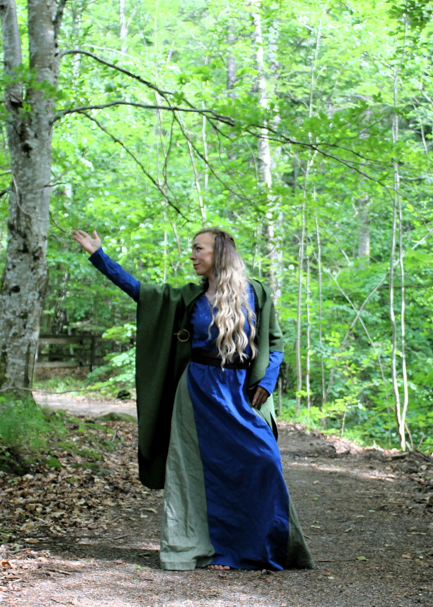 Grön 100%  Ull Cape