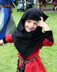 Vikingahuva/cape barn i 100% eko Ull