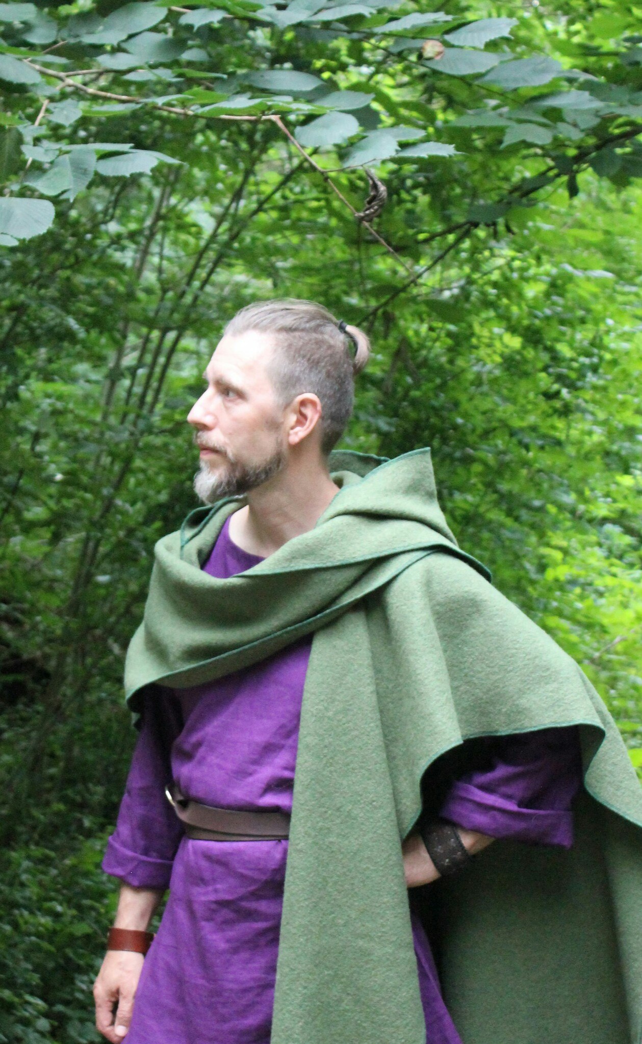 Grön 100%  Ull Cape