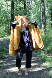 kort Gul 100%  Ull Cape