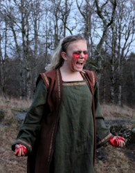 Brun 100% ull viking/medeltids klänning